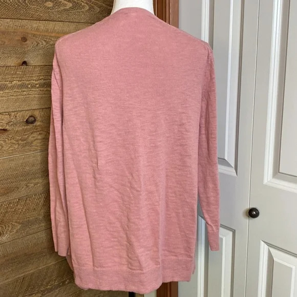 Madewell Summer Ryder Cardigan Sweater Pink Open Front Long Sleeve Size Small - Picture 4 of 7